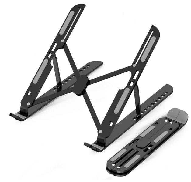 Foldable Ergonomic Laptop Stand:10-Level Adjustable for Stability &amp; Cooling