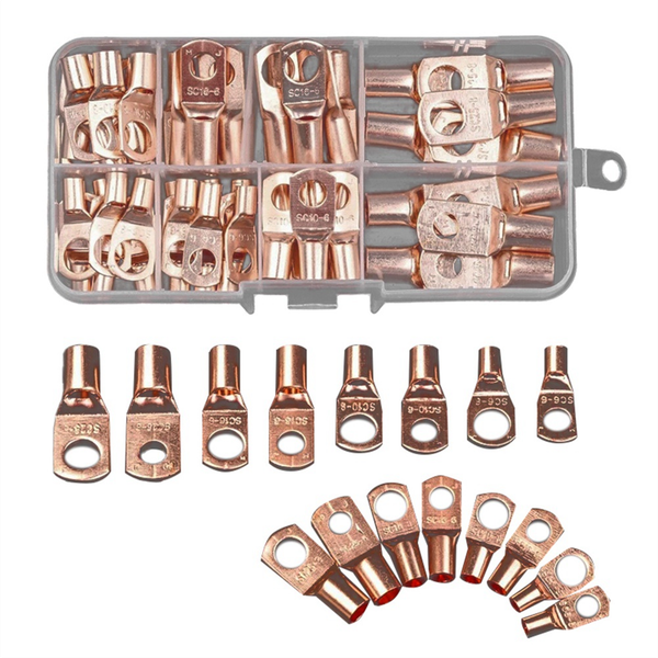 70pcs Wire Lug Connector Ring SC6-25 Copper Connectors Bare Cable Electric