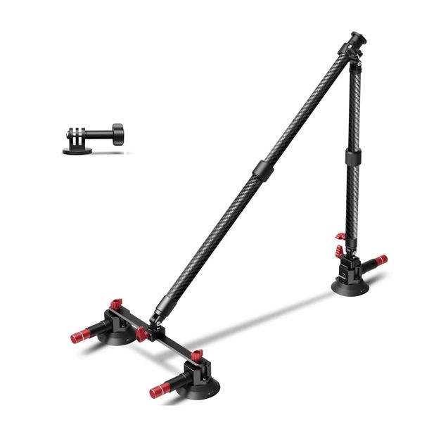 Neewer CA136 Triple Suction Cup Extension Pole Car Mount Kit