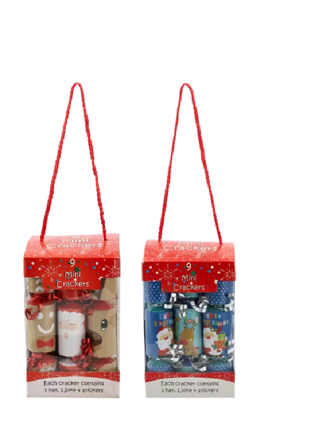 Kids Mini Christmas Crackers 9 Pack