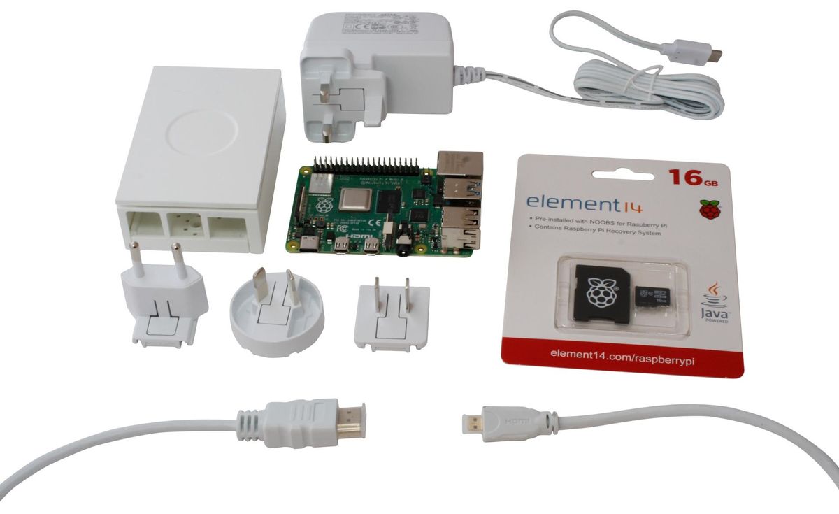 Multicomp Pro RPI4-MP-STARTER KIT-WHITE-4GB Raspberry Pi 4B Starter Kit ...