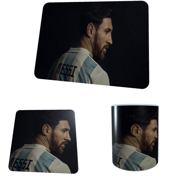 Lionel Messi - Aesthetic - Coffee Mug, Coaster and Mouse Pad Comb