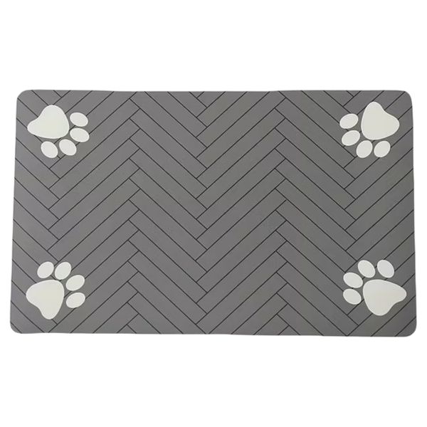 Pet Feeding Mat 50x80cm - Absorbent Quick-Dry Dog &amp; Cat Food Placemat