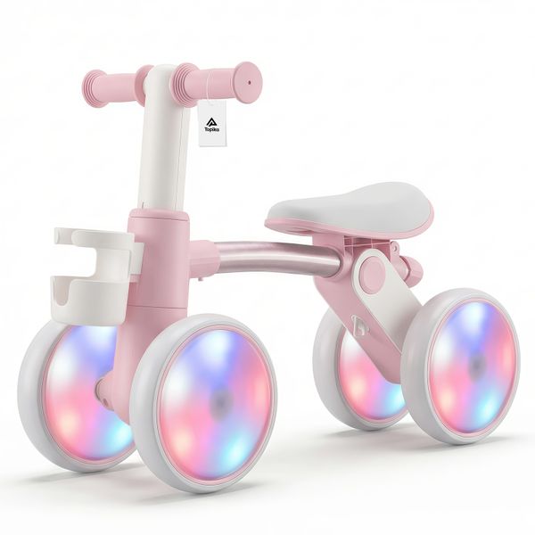 Topika Toddler Bike Balance Bike with Light Up Wheels