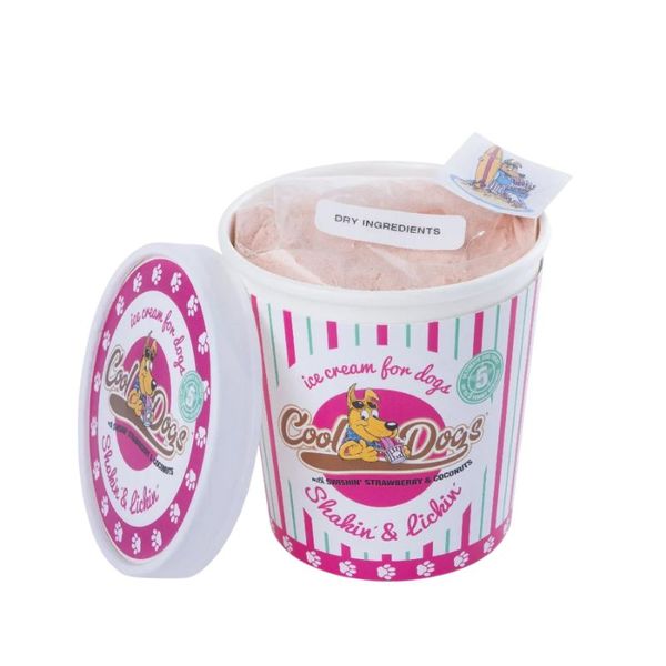 Cool Dogs - Shakin' &amp; Lickin' Swishin' Strawberry &amp; Coconut Dog Ice Cream