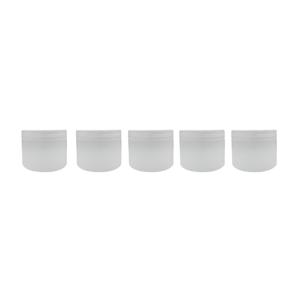 5 Pack 250g Clear Plastic Tubs with Lids - Cosmetic, Travel &amp; Storage