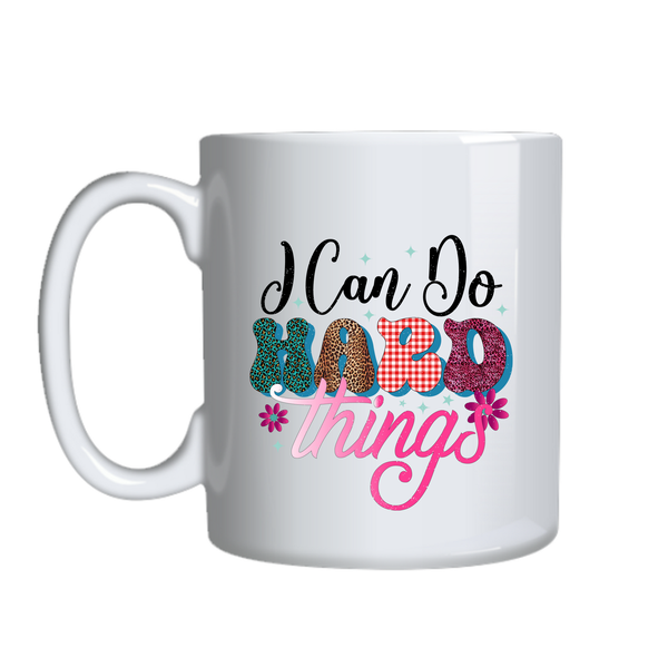 Hard Things Coffee Mug Motivational Trendy Graphic Cup Birthday Present 012