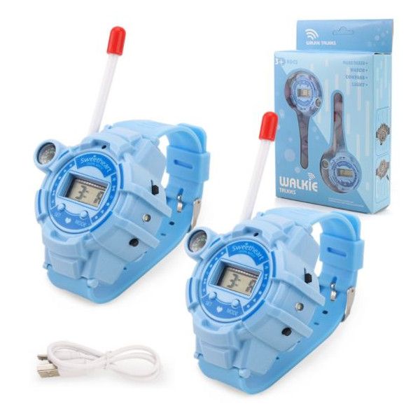 Olive Tree - Blue Walkie Talkie Watch with Compass &amp; USB charging cable