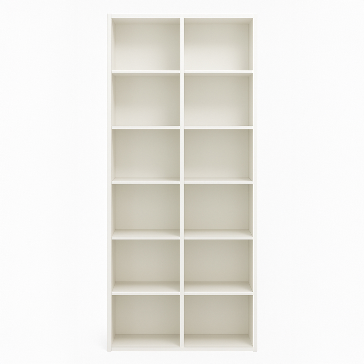 Modern 2x6 Storage Cabinet - 12-Cube Vertical Bookshelf for Home & Office