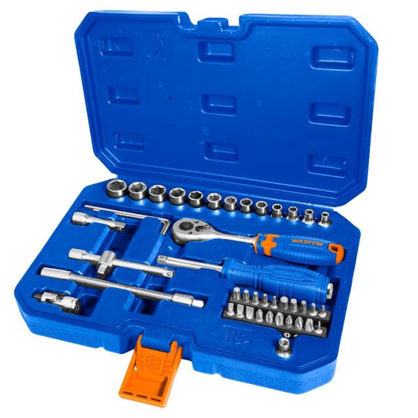 Wadfow - 45 Pce Socket Set (CR-V) - 1/4"