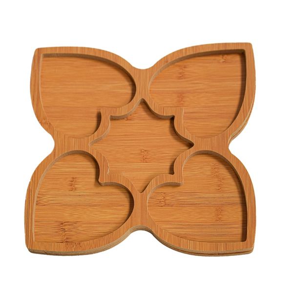 Heart Shaped Bamboo Wood Appetizer/Snack Serving Platter