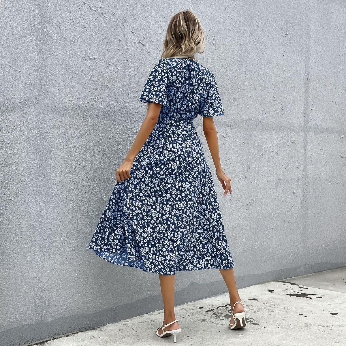 Women's Summer Wrap Long Dress Casual Boho Floral V Neck Short Sleeve Flowy  | Shop Today. Get it Tomorrow! | takealot.com