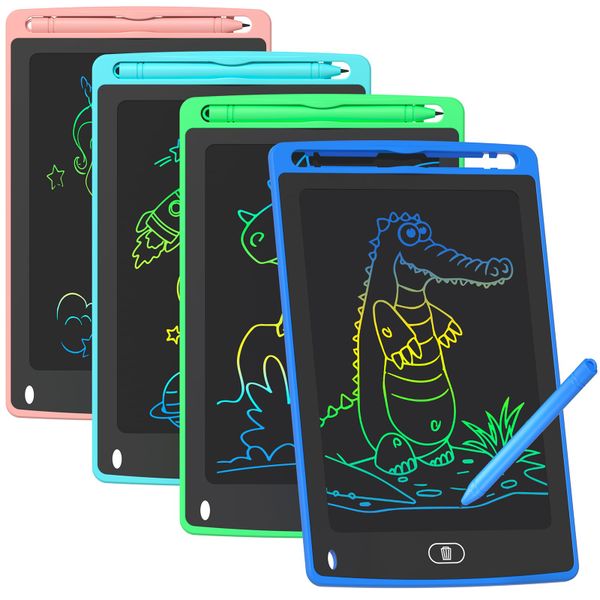 4-Pack 8.5" LCD Doodle Tablet | Kids Colorful Writing Toy