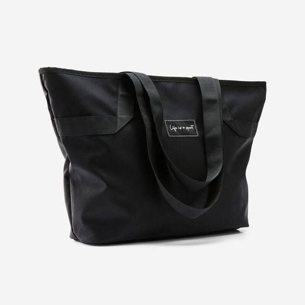 Domyos 25 L Leather Look Sport Tote Bag - Black