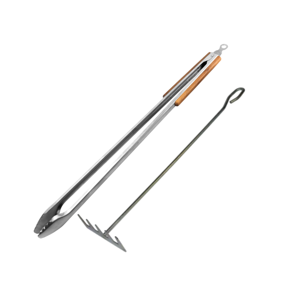 Extra Long Braai Tong and Braai Rake Set - 80cm