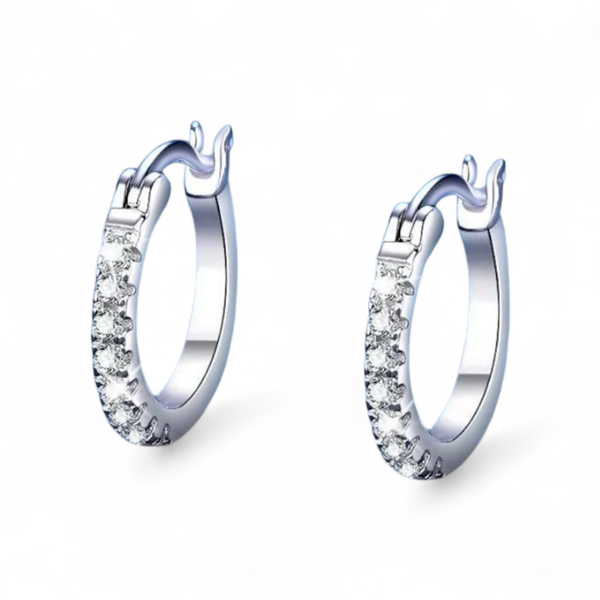 Sleek 925 Sterling Silver Hoop Earrings - Simple &amp; Stylish