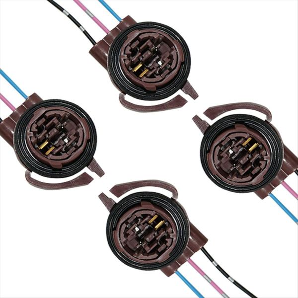 4PCS 3157 Pre-Wired Harness Sockets, Car LED Bulbs Socket Adapters, Bulb Pi