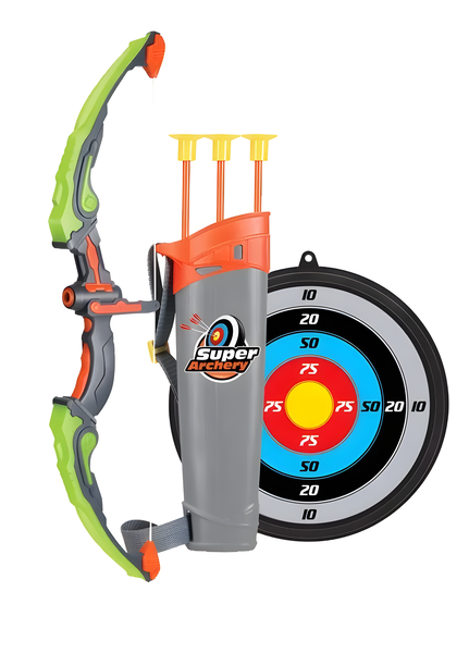 Kid's Bow and Arrow Set - Green Light Up Archery Playset