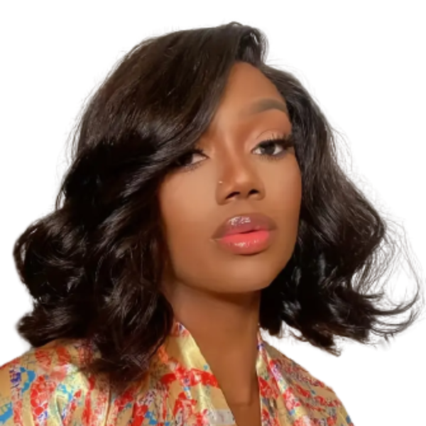 Peruvian Hair Body Wave Bob Cut Hair Wig, "14