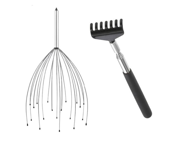 Head Scratcher and Extendable Back Scratcher Set