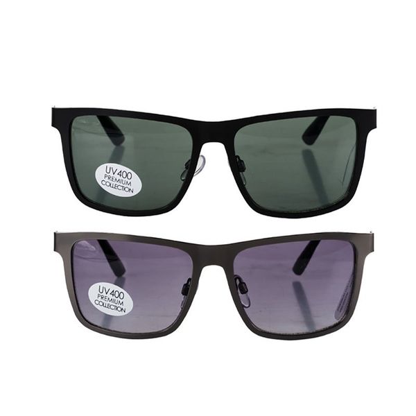 Bulk Pack x 2 Sunglass Premium Mens Square Metal