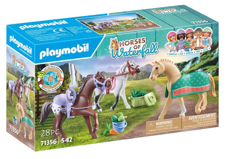 Playmobil Horses of Waterfall - Three Horse Set (28 Pieces)