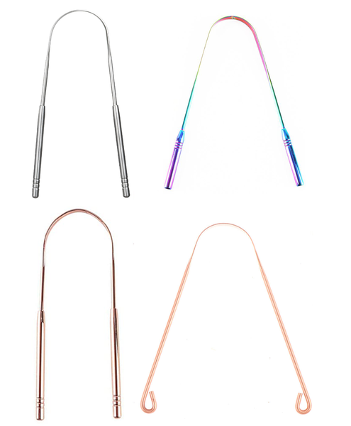 Family Pack Ayurvedic Tongue Cleaner/Scrapers - 4 Pcs Complete Oral Hygiene