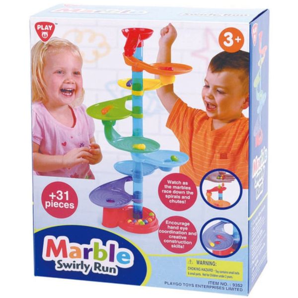 Playgo Marble Swirly Run Beginner Marble Run Building Set for Age 3+