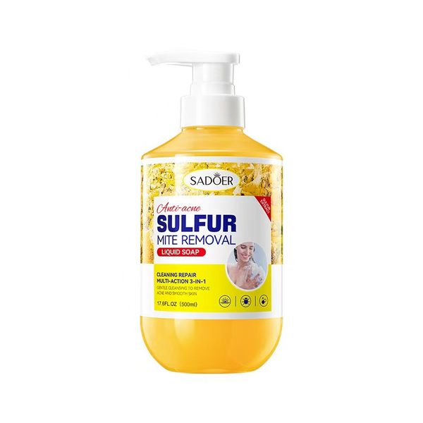 Sulfur Anti-Mite Body Wash Deep Cleansing and Moisturizing Acne-Relief