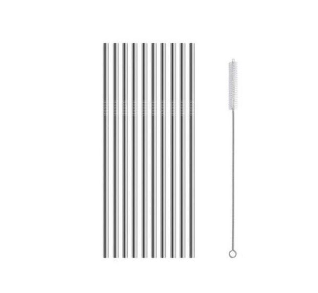 Reusable Stainless Steel Silver Drinking Straws - Easy Trade