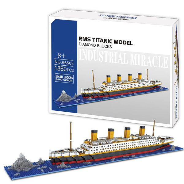 1860 Piece Building Blocks Set of Titanic Model Educational Toy
