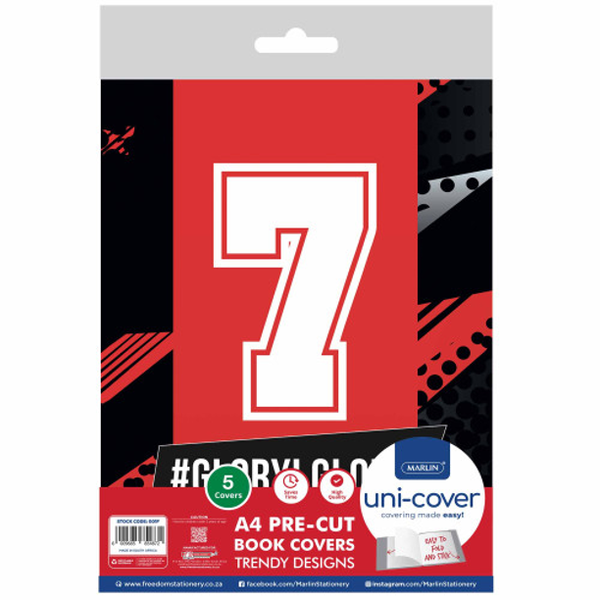 Marlin A4 PreCut Book Covers GGMU Nr7 - 5 Pack