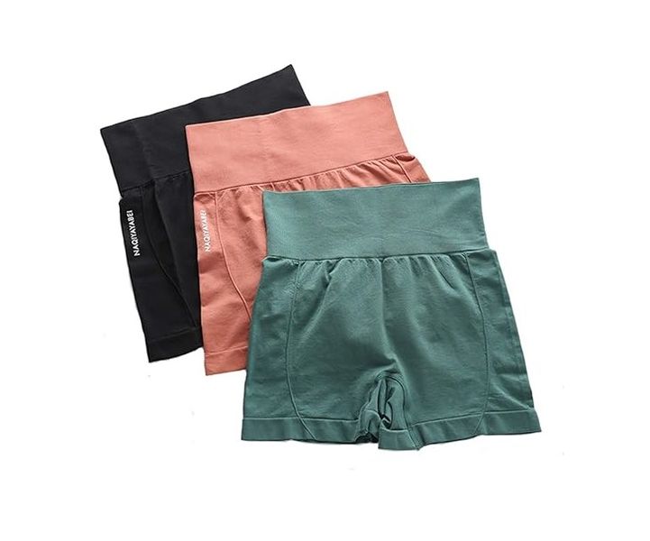 Seamless Sports Yoga,Gym Or Sleeping Boxer Shorts High Waist Stretchable x3