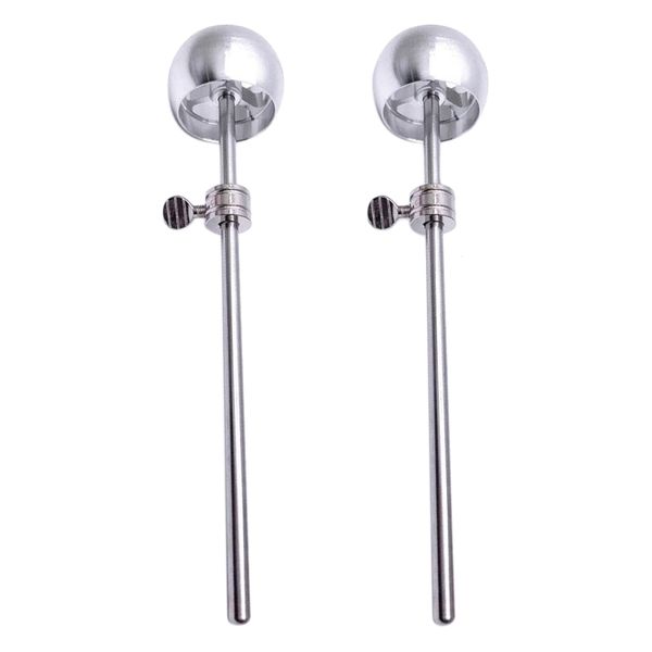 2 Pcs Bass Drum Pedal Beater Hammer Head Percussion Instrument Silver