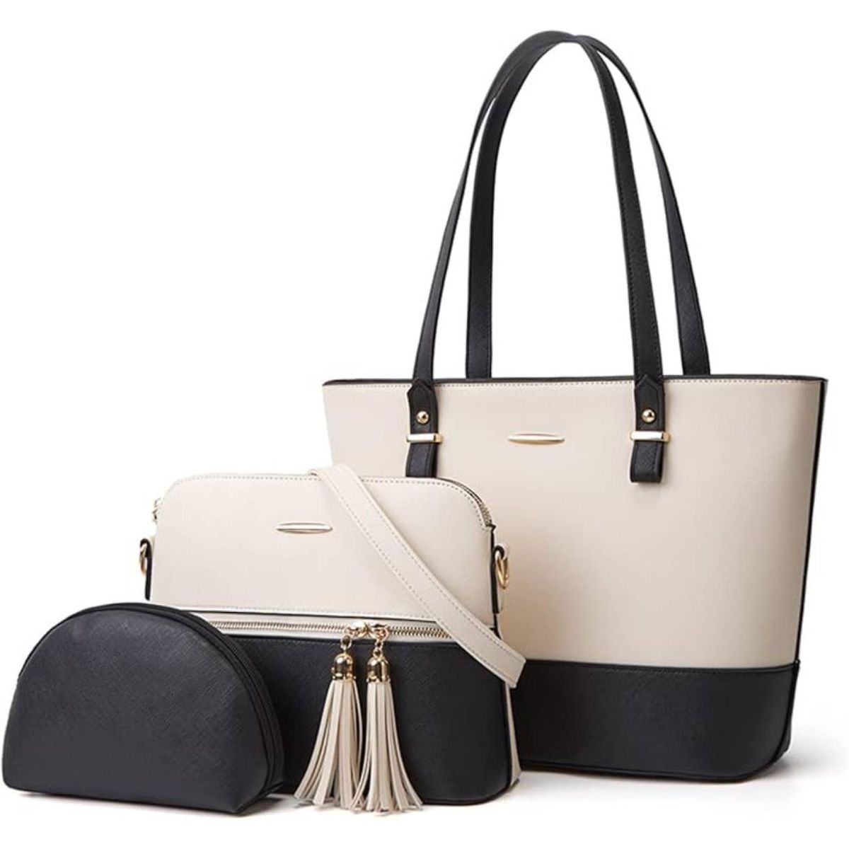 3 Pcs Purse Bag Set for Women Tote Satchel Hobo Handbags Shoulder Bag