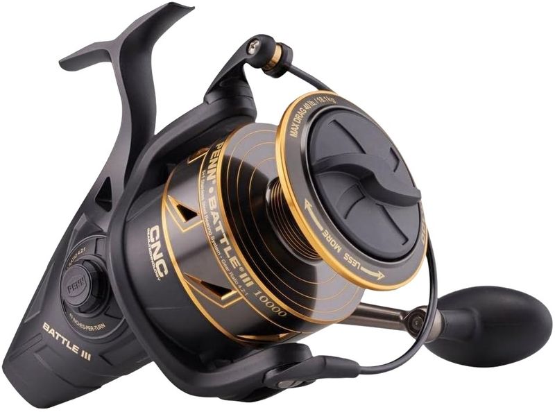 PENN Battle III Spinning Nearshore/Offshore Fishing Reel, HT-100 Front