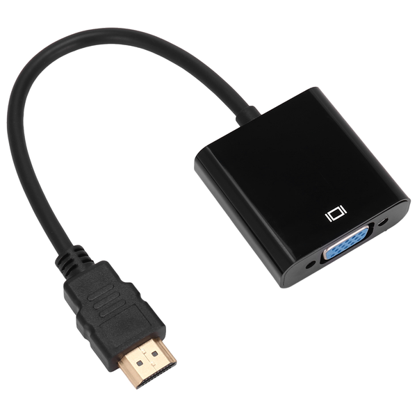 To VGA Male RGB Female Adapter 1080P (Black)