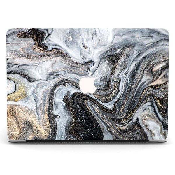 Black Fluid Designer Case compatible with MacBook Air 15" M2/M3/M4