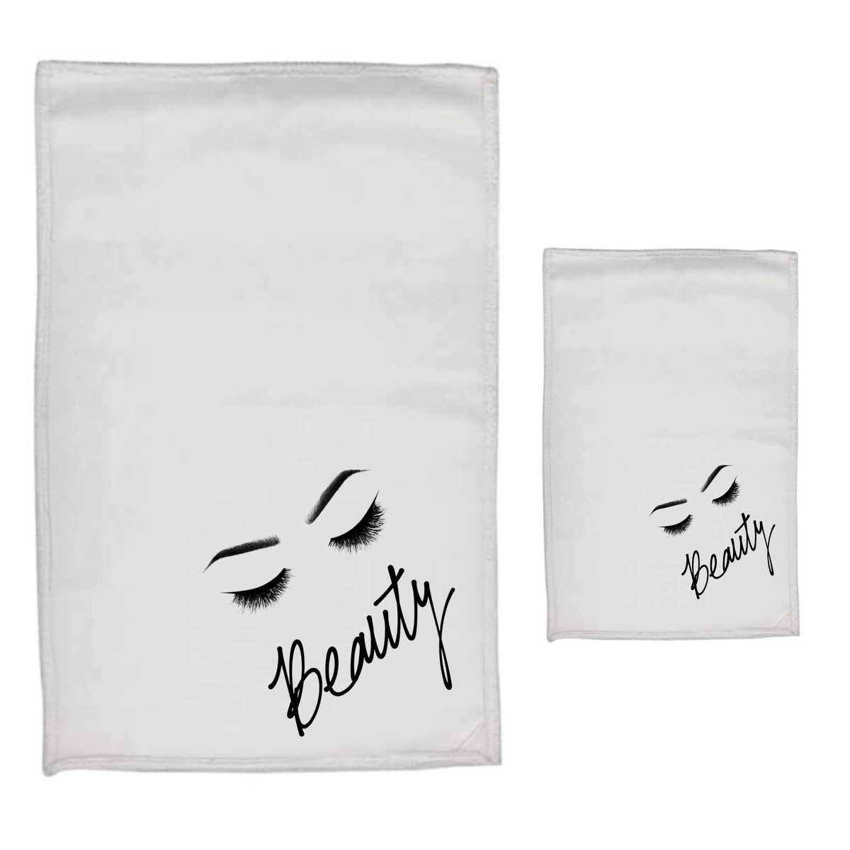 Beauty - White Polyester Hand & Face Towel