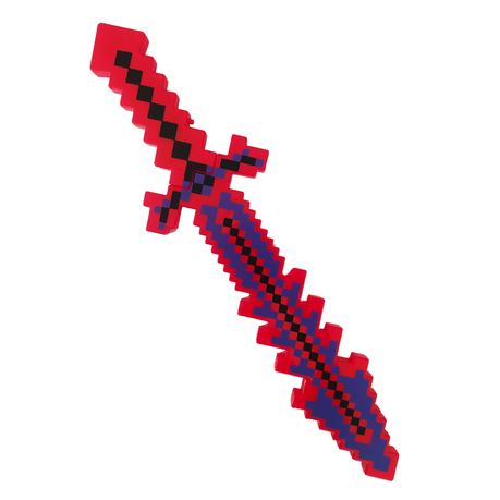 Toy Sword with Lights and Fighting Sounds - Minecraft Inspired - Red Image