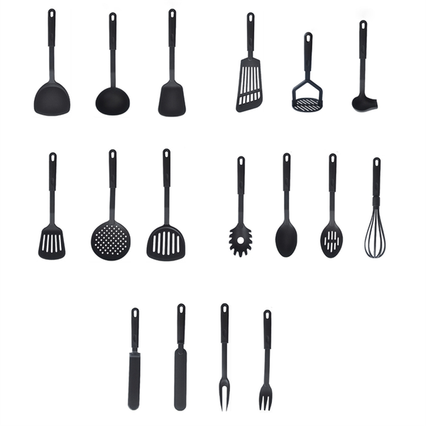 Kitchen Utensils Set of 17 Pcs, Nylon Non-Stick Cooking