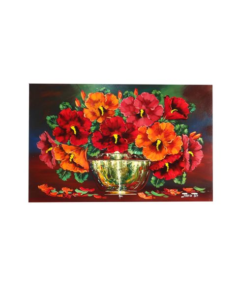 Exclusive Home Decor-Oil Flower painting-Vibrant Wall Art-120cm x 80cm