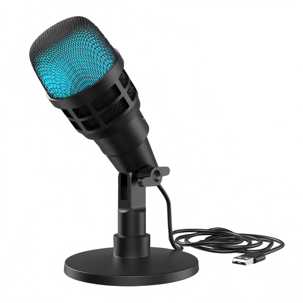 USB Condenser Microphone With RGB For Podcasting Laptop Recording Streaming