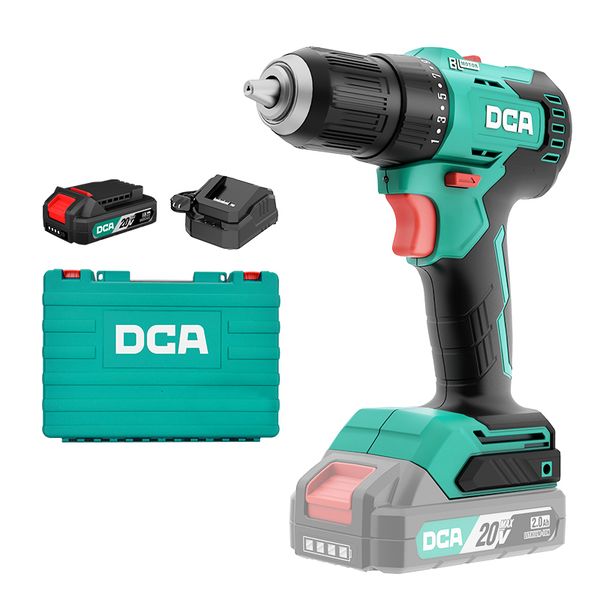 DCA 20V 13mm 50nm Industrial Brushless Drill Kit With 2.0Ahx1 &amp; Charger