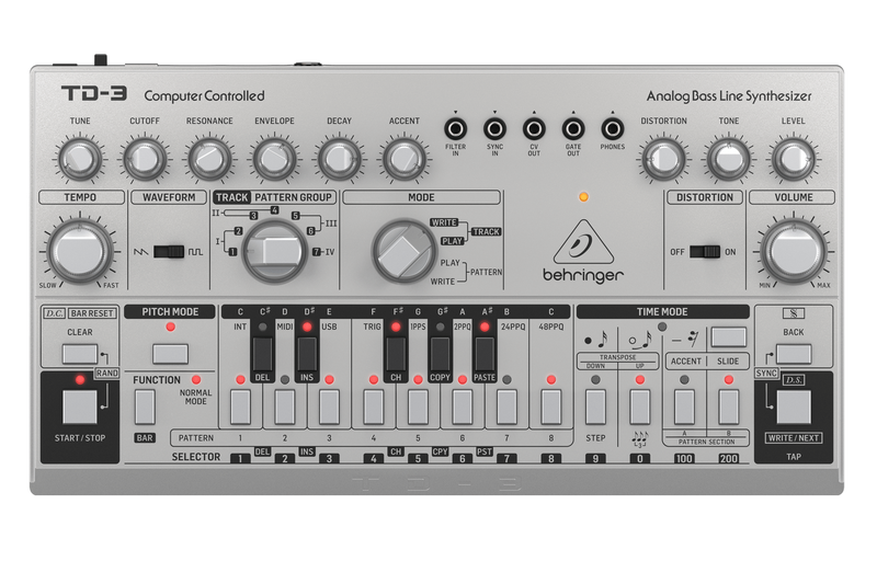 Behringer TD-3-SR Analog Bass Line Synthesizer - Silver