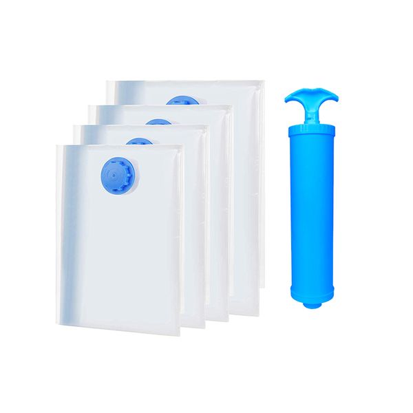 DHAO 4 Pack Vacuum Storage Space Saver Bags With Hand Pump