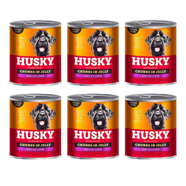 Husky Chunks In Jelly Beef - 6 x 775g