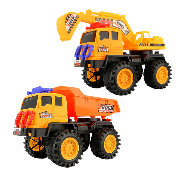 Excavator Crane and Truck for Kids, Construction Truck - Big Size