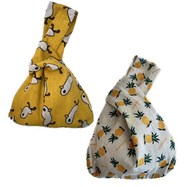 Fashion Decor Ladies Knot Cloth Shopping Handbag 2 Set (34cm)