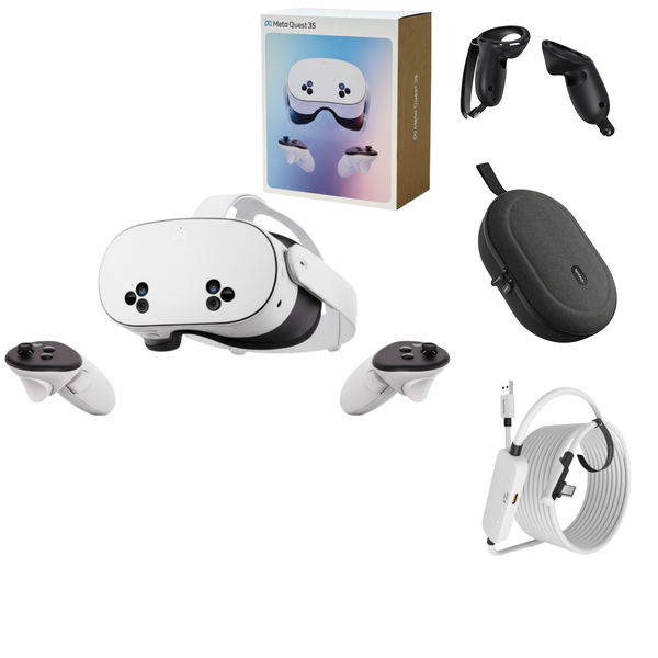 Meta Quest 3S - 128GB VR Bundle with Case, Grips &amp; Cable (Parallel Import)